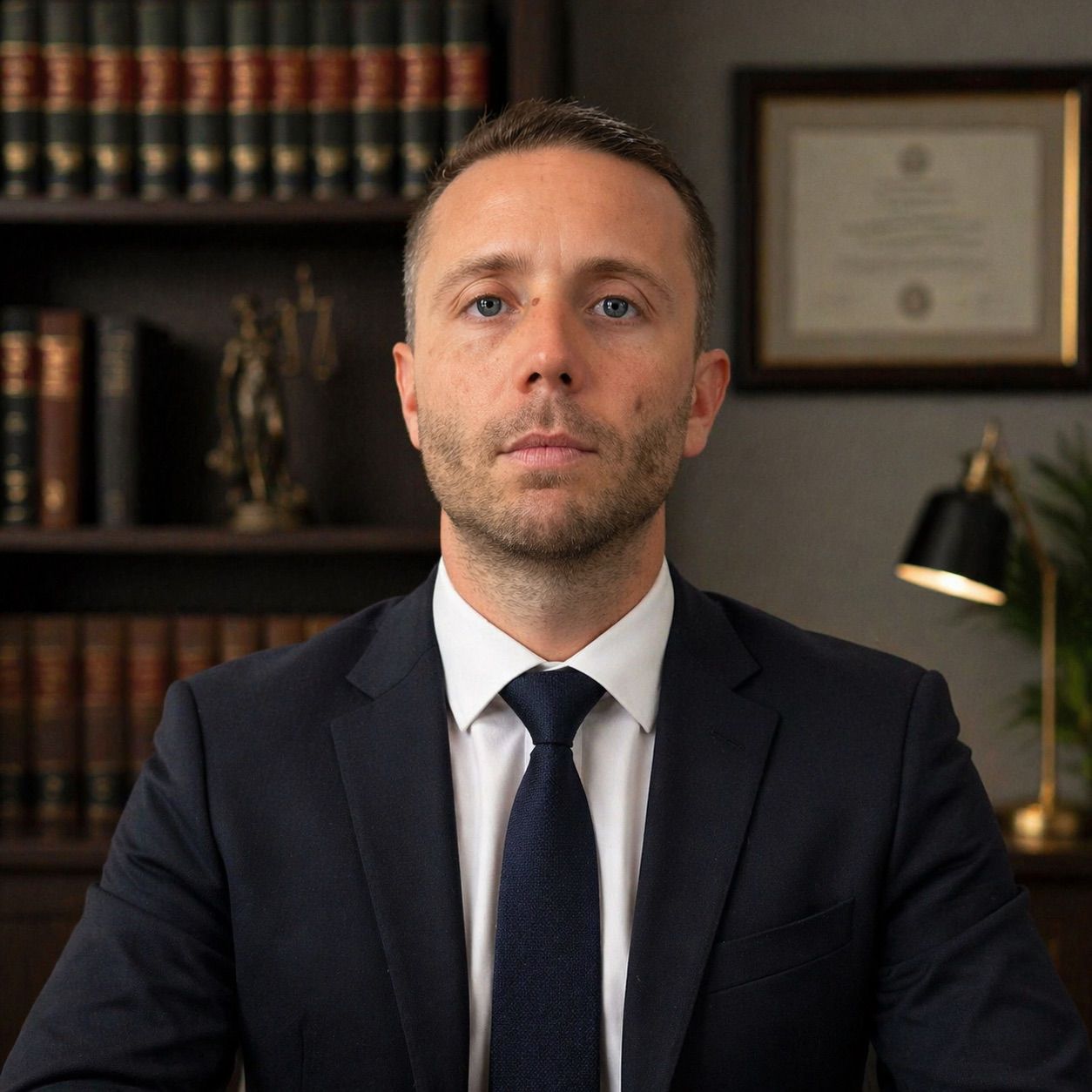 Abogado Agustín Rossi en oficina jurídica, especialista en derecho penal y laboral